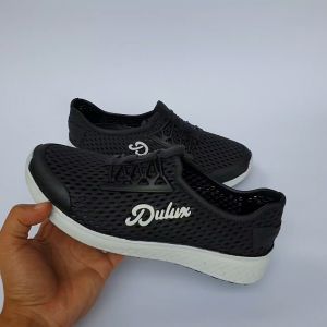 Sepatu Slip On Main Kerja Anak Dewasa Laki laki Dan Perempuan Bahan Karet Hitam Putih Terlaris-CQ082
