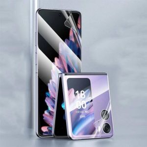 ฟิล์มไฮโดรเจลกันน้ำ3อิน1สำหรับ400D Huawei Honor Magic V แบบ3อิน1ฟิล์มไฮโดรเจลนิ่มโปร่งใสด้านหน้ากันรอยนิ้วมือปกป้องหน้าจอเคสกันกระแทกแบบพับได้