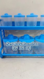 Rak tempat Bumbu Kitchen Set Monaco 7 Tabung - Rak Bumbu Dapur Susun unik | KB