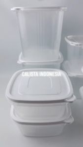 [ CALISTA ] TOPLES PLASTIK SET FOOD PREP CONTAINER CALISTA STELLA PUTIH BENING SET ISI 12PCS TEMPAT WADAH PENYIMPANAN MAKANAN BUAH SAYUR DIKULKAS SET