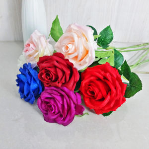 Azgalery PBP120 / Tanaman Hias Bunga Mawar Tangkai Plastik Artificial Roses Flower Ornamen Hiasan Dekorasi Pajangan Rumah Cantik Buatan / COD