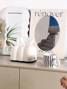 Cloud Tissue Holder Box Wall Mounted Detachable Tissue Storage Box Toilet Paper Roll Tissue Box Cute Home Car Creative Decoration