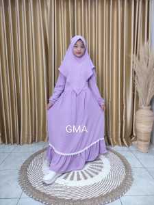 Gamis Anak Perempuan Set Jilbab 3 - 15 Tahun | Syari Anak | Baju Muslim Anak