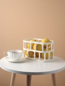 BHM Nordic Style Hollow out Fruit Tray Living Room Coffee Table Decorative Storage Sculpture Creative Home Decor Accessories