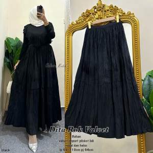 ROK VALVET BLUDRU IMPORT MAYUNG DITA ROK VALVET