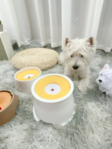 Standing Drinking Water Bowl 1000ml Pet Bowl Floating Water Bowl/No-Spill for Long-legged Dog Cat