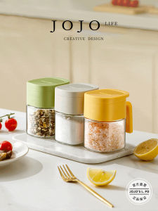 Glass Seasoning Container Kitchen Storage Spice Bottle Seasoning Jar Non-Electric Kitchen Storage Cylinder Shaped for Everyone