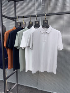 Áo Thun Polo Nam Cổ Bẻ Tay Ngắn Thoáng Khí Mùa Hè Bằng Vải Lụa Và Cotton Lụa Thoải Mái Thường Ngày Thường Ngày