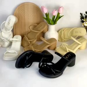 High Heels Fashion Sandal Kekinian untuk Wanita - Korean Style Casual Elegan & Simple