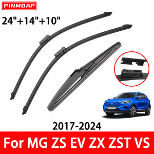 Car Windshield Wiper Blades Suitable For MG ZS EV ZX ZST VS 2017 - 2024 Front And Rear Wiper Blades 24"+14"+10"Car Wiper Blades