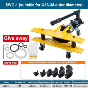 DEKES SWG-1 13mm-34mm Hydraulic Pipe Bender Steel Pipe Bender Iron Pipe Bending Machine Pipe Bending Tool