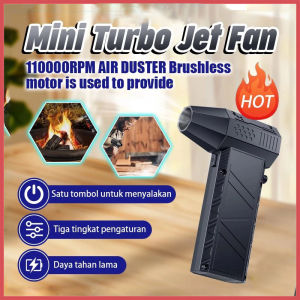 HOHODALINK Mini Turbo Jet Fan Rechargeable Turbo Blower Fan Motor Tanpa Sikat 130000 RPM Kecepatan Tinggi Duct Blower Kipas Serbaguna untuk Pembersihan Keyboard Komputer Elektronik Luar Ruangan BBQ Mengembang Bantal Udara Mobil COD