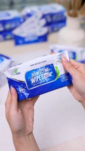 Thùng 10 gói Khăn ướt lau tay diệt khuẩn EcoWipes gói 20 tờ có cồn diệt 999% vi khuẩn có hại trên nhiều bề mặt dễ dàng vệ sinh lau chùi