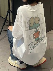 Summer Dopamine Wear Plus Size Chubby Girl 100% Cotton Coat Loose and Simple Half Sleeve Couples Dress Short Sleeve T-shirt for Men and Women