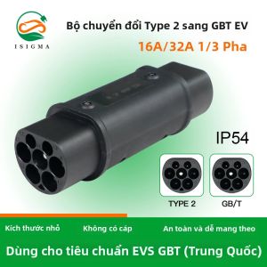 Bộ Chuyển Đổi Sạc Xe Điện Isigma 22KW 32A 1 Pha Từ Type2 Sang GBT 7.2KW Dành Cho Ô Tô Điện Giải Pháp Sạc Được Chứng Nhận IEC62196