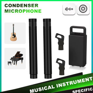 C02 Condenser Microphone Small-Diaphragm Shockproof Pencil Clip-on Piano Recording Mic Instrument