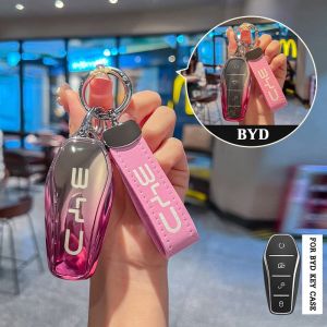 Byd kereta kes kunci jauh untuk byd m6 atto3 dolphin seal keychain dolphin car key cover atto3 casing utama
