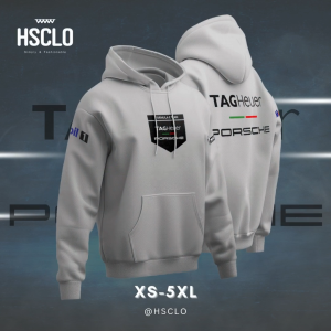 Hoodie Sweater Jumper HSCLO TAG HEUR PORCHE HOODIE Bahan Fleece Jaket Lengan Panjang Ukuran Jumbo Big Size XS S M L XL XXL 3XL 4XL 5XL