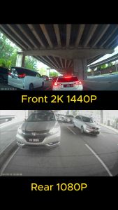 ADIVOX 2K (1440P) Quad HD Dual Channel Front & Rear Dash Cam Night Vision App Control Car Camera Driving Recorder