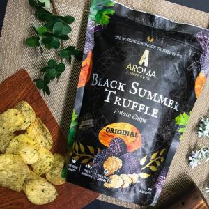 AromaTruffle 5-Star Black Truffle Potato Chips Original Flavor Mustard Spicy Flavor Singapore Snacks Puffed Food 100g Bag