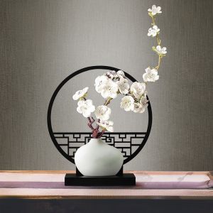 New Chinese Style Deer Sculpture Zen TV Cabinet Tea Room Decorative Vase Home Living Room Corner Coffee Table Hall Wine Cabinet