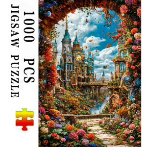 Jigsaw Puzzle for Adults 500/1000/1200/2000PCS Castle Fantasy Artwork Mindful Game Stress Relief Decor Gift