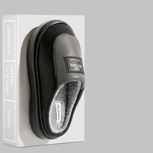 Large Size Mens Cotton Slippers Indoor Home Use Fleece Lined Warm Anti-Slip Winter Slippers Tassel Detail Simple Style for All Ages