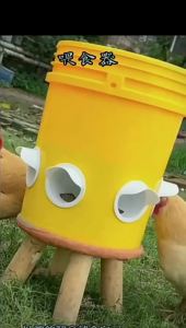 Automatic Gravity Chicken Feeder DIY Rainproof Poultry Feeder Port Reduce Spillage Food Farm Duck Pigeon Food Hole Opener Tool
