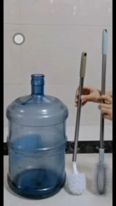 Bottle Brush Long-Handled Bucket Cleaning Brush Stiff Nylon Bristles and Stainless Steel Handle Suitable for Cleaning 1 to 5 Gallon Buckets Glassware