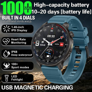 LIGE | Đồng Hồ Thông Minh Quân Đội LIGE Với Pin 1000mAh Màn Hình HD 1.46 Inch Cuộc Gọi Bluetooth Chống Nước 100+ Chế Độ Thể Thao Đồng Hồ Thông Minh HD Dành Cho Nam