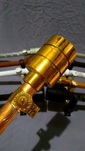 Tiang Gorden Single FullSet Breket Besi Batang Ulir dan Garis Tirai Pintu Jendela Tabung Polos