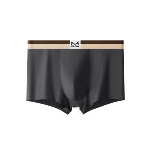 miiow | Mens Cotton Underwear Boxer Briefs Summer Thin Antibacterial Loose Large Size Flat Angle Pants Breathable Comfortable Briefs