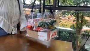 Tas Hampers Goodie Bag Totebag Pouch Make Up Mika Kosmetik Skincare Gift Bag Mika PVC Transparant