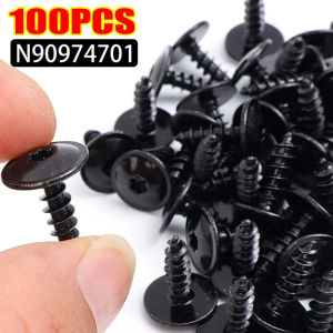 100Pcs Car Self-tapping Screws For Volkswagen B5 Audi N90974701 Body Bumper Fender Safety Fender Splash Guard Seal Shield Rivet Clip