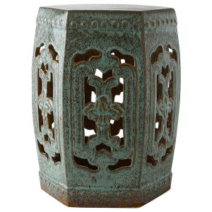 เก้าอี้กระดานเซรามิกสไตล์จีน Van Gogh ลายดอกไม้เปลี่ยนในเตา เก้าอี้สำหรับสวนแบบย้อนยุค สวมใส่สบาย