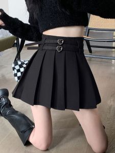 Váy Chữ a Cạp Cao Xếp Ly Màu Trơn Cho Nữ Mùa Xuân 2022 Váy Ngắn Thanh Lịch Cho Nữ Váy Chữ a Xếp Ly Cạp Cao Pure Color