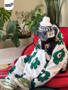 เสื้อผ้าสกีสำหรับผู้หญิง John Snow 2024 ฤดูหนาว น้ำหนักเบา ทนทานต่อฝนและลม อบอุ่น กางเกงและเสื้อสกีแบบแยกกันได้