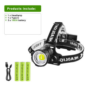 Super XHP360 Powerful Headlamp Rechargeable Head Lamp XHP160 XHP90.2 High Power Headlight Type-C Head Flashlight Fishing Lantern
