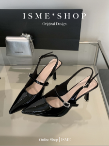 Elegant Black And Nude High Heels with Fine Stiletto Heel for Women in Patent Leather Material Comfortable Fashionable Shoes