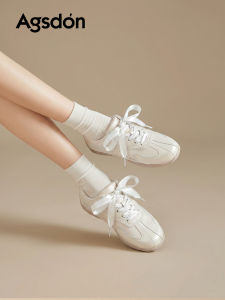 Agsdon | Ballet Style Thick Sole White Trainer Shoes Women
