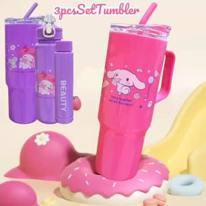 Buy1 take1 set kuromi tumbler for kids aquafask my melody tumbler water bottle with straw sip portable tumbler with straw travel mug plastic tumbler with handle plastic baso makapal cup with straw school supplies teachers gift ideas gift for girlfriend
