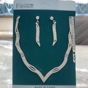 Bộ Trang Sức Thời Trang Hình Học 4 Món Dành Cho Nữ - Dây Chuyền Bông Tai Vòng Tay Đá Zirconia Hợp Kim Đồng Thích Hợp Cho Đám Cưới Tiệc Tùng Lễ Hội
