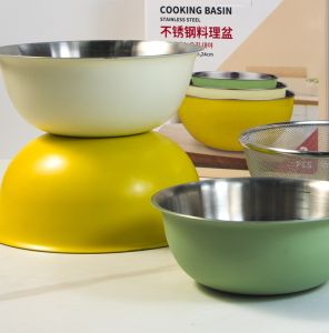 Bồn Rửa Bằng Thép Không Gỉ Dày 304 Bồn Rửa Chén Đựng Thức Ăn Bồn Rửa Chén Hình Tròn Đựng Trứng Và Bột Cho Nhà Bếp