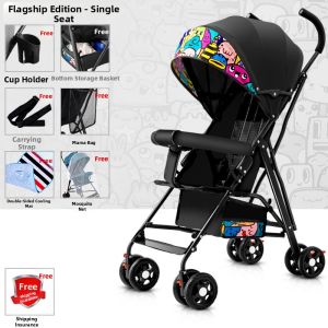 Reclinable Lightweight Foldable Baby Stroller