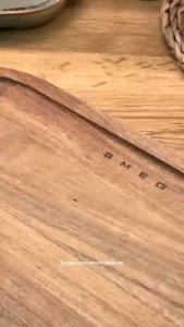 24H SHIP) Italian SMEG Solid Wood Cutting Board Chopping Board Double Side Acacia Wood Lacquer-Free Wax-Free Antibacterial Mildew