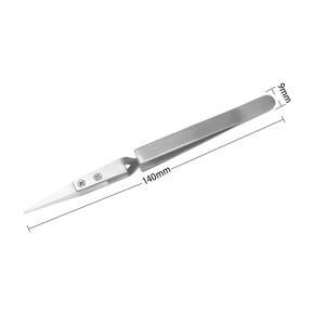 Precision Ceramic Tweezers Straight Tip Anti Static ESD Safe Acid Resistant Soldering Tools Electronic Repair SMD Pickup Tool