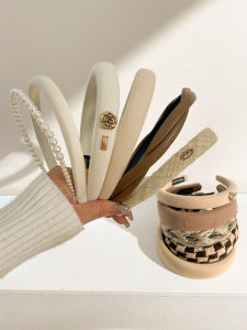 Womens Hair Bands New 2025 Face Washing Hair Accessories Hair Ties Hair Clips High Forehead Decorations Korean Style Pink Empress