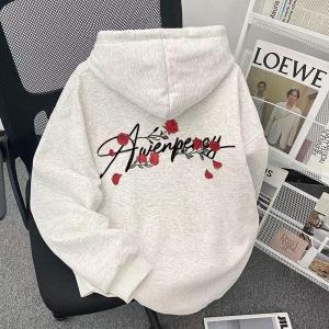 Girls American Retro Hoodie Sweatshirt Loose Casual Style Spring Autumn Winter New Arrival Middle Large Childrens Top