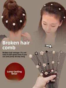 Invisible Hair Accessories Four Leaf Clover Hair Combs Clips Brushes for Hair Grooming Bangs Fixing Hairpins Back of Head