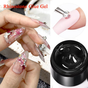 BORN PRETTY Rhinestones Glue Gel Mirror Nail Powder With Nail Liner Brush UV LED Transparent Adhensive Glue Gel